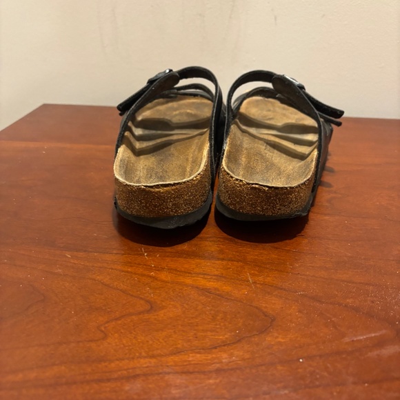 Birkenstock Florida Leather Slide Sandals in Black Size 40 Ladies 9-9.5 - Picture 4 of 10